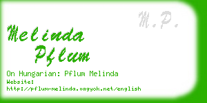 melinda pflum business card